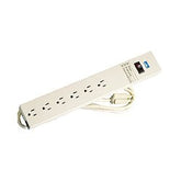 Leviton 5100-S15 General 6-Outlet Plug Strip with On/Off 15ft. Power Cord